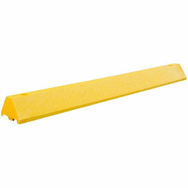 Plastics-R-Unique ULTRA4648PBYL Ultra 4'' x 6'' x 4' Standard Yellow Parking Block 466U4648PBY